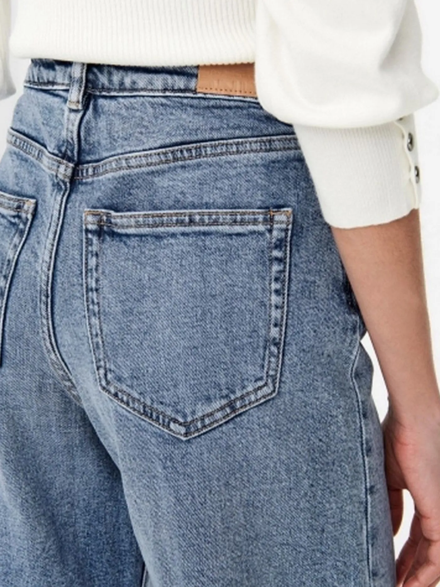 ONLJUICY HW WIDE LEG REA365 NOOS - Medium Blue De