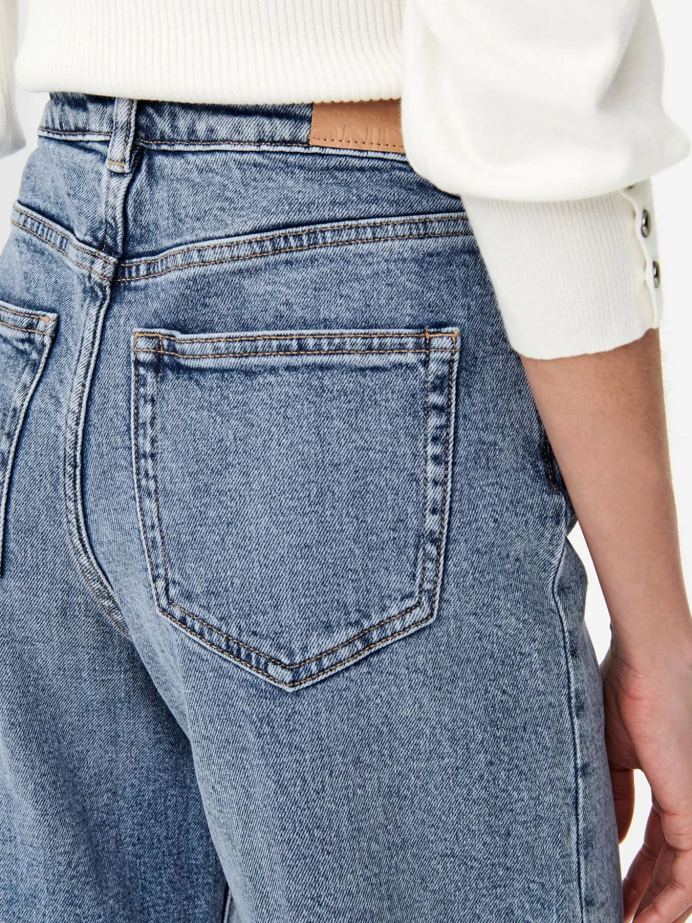 ONLJUICY HW WIDE LEG REA365 NOOS - Medium Blue De