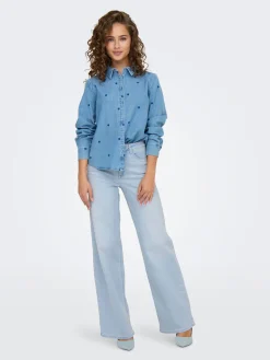 ONLMADISON BLUSH HW WIDE DNM CRO495