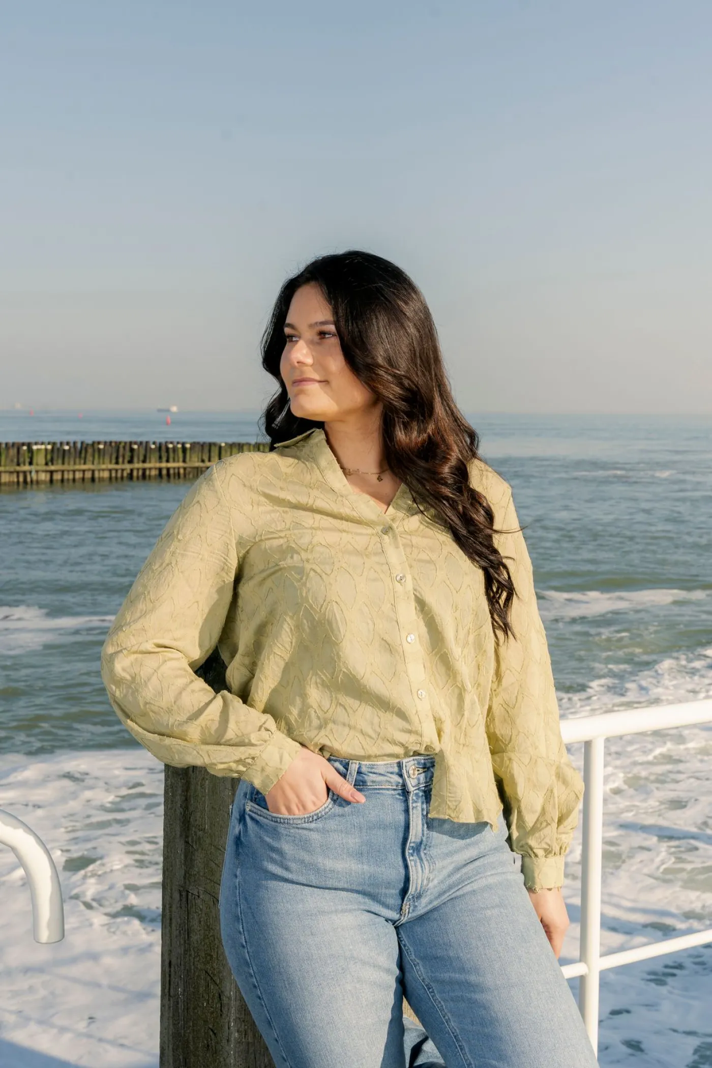 ONLNOA LS V-NECK SHIRT WVN