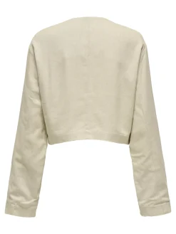 ONLPAMPA L/S LINEN BL JACKET PNT