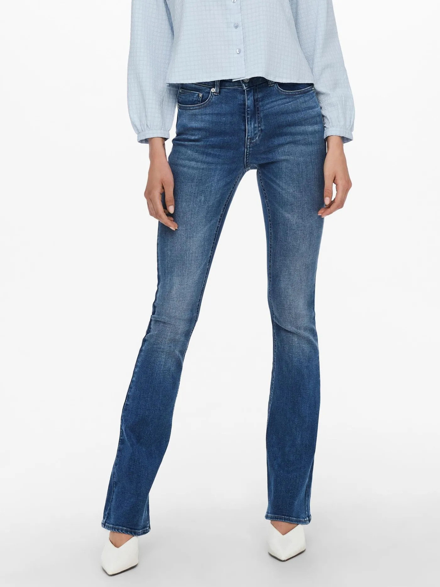 ONLPAOLA LIFE HW FLARED AZG0007 NOO - Medium Blue