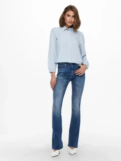ONLPAOLA LIFE HW FLARED AZG0007 NOO - Medium Blue