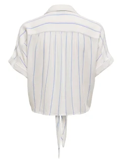 ONLPAULA LIFE S/S TIE SHIRT WVN NOO