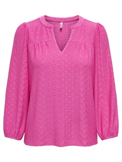 ONLSANDRA L/S SPLIT TOP JRS