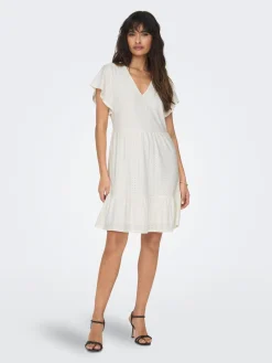 ONLSANDRA S/S V-NECK DRESS JRS
