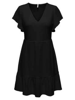 ONLSANDRA S/S V-NECK DRESS JRS