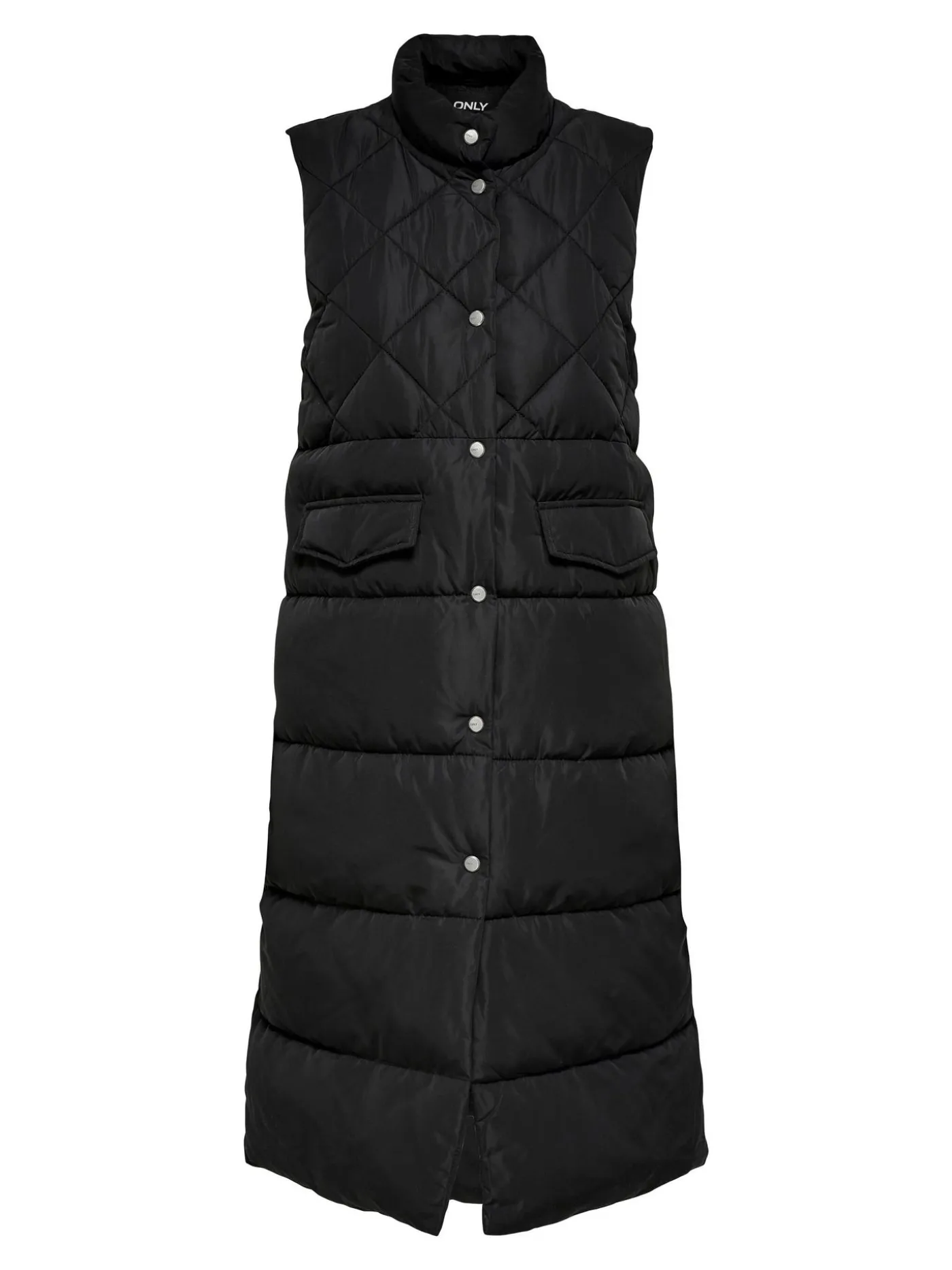 ONLSTACY QUILTED LONG WAISTCOAT OTW - Black