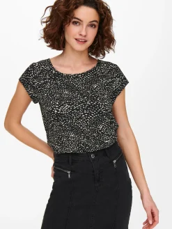 ONLVIC SS AOP TOP NOOS PTMBlack/BLURRY DOT