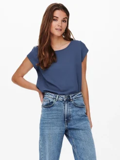 ONLVIC S/S SOLID TOP NOOS PTM - Vintage Indigo