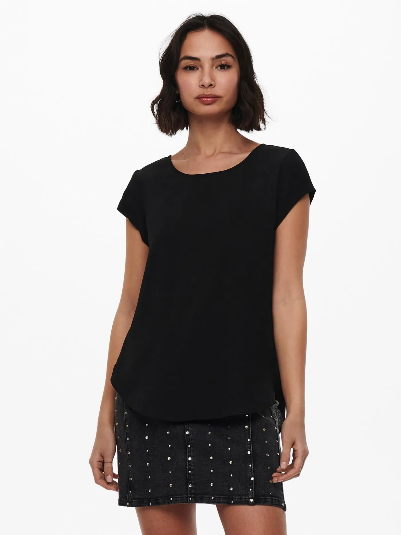 ONLVIC S/S SOLID TOP NOOS PTM - Black