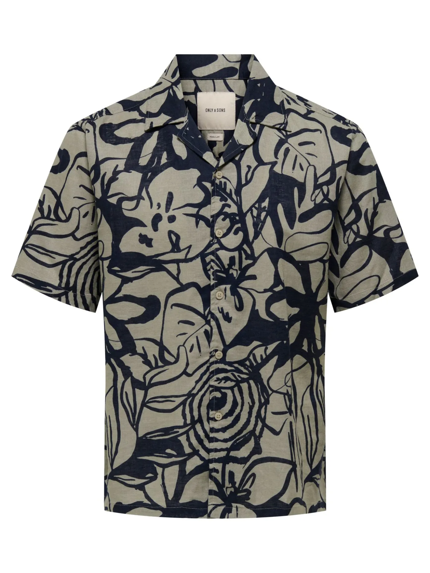 ONSCAIDEN REG FIT AOP LINEN BLEND N