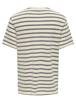 ONSIAN REG SS STRIPE STRUCT TEE