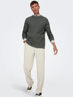 ONSKALLE REG 12 STRUC CREW KNIT NOO