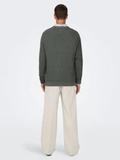 ONSKALLE REG 12 STRUC CREW KNIT NOO