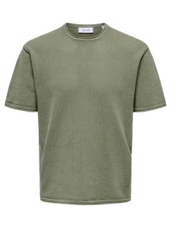 ONSKEN RLX SS CROCHET CREW KNIT