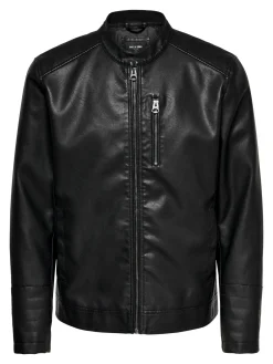 ONSKYLE PU JACKET OTW - Black