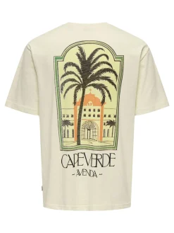 ONSLUIS PALM RLX SS TEE CS