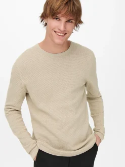 ONSPANTER REG 12 STRUC CREW KNIT NO