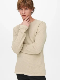 ONSPANTER REG 12 STRUC CREW KNIT NO