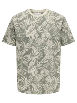 ONSPERRY LIFE REG LEAF AOP SS TEE N