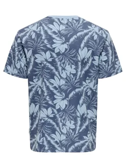 ONSPERRY LIFE REG LEAF AOP SS TEE N
