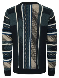 ONSRISE REG LS PATTERN CREW KNIT