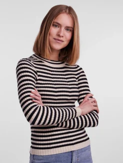 PCCRISTA LS O-NECK KNIT NOOS BC