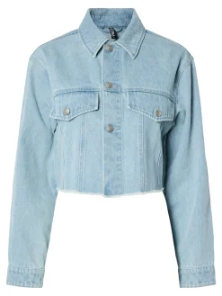 PCFAY CROPPED DENIM JACKET
