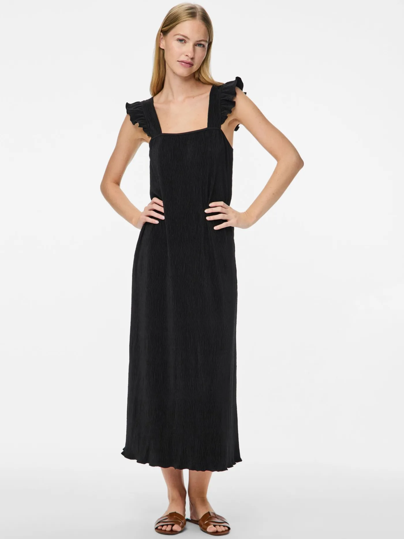 PCFLORA STRAP FLOUNCE DRESS JRS BC