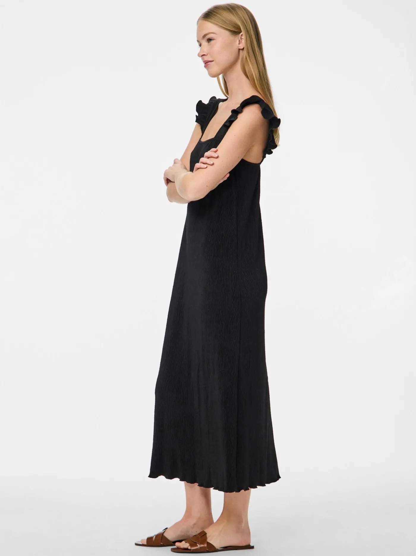 PCFLORA STRAP FLOUNCE DRESS JRS BC