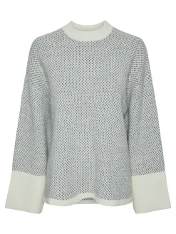 PCNORDIC LS LOOSE O-NECK KNIT