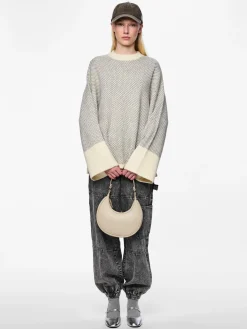 PCNORDIC LS LOOSE O-NECK KNIT