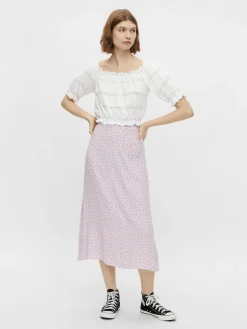 PCTAYLEE SS CROPPED TOP BC - Bright White