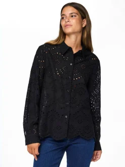 PCVILDE LS SHIRT WVN NOOS