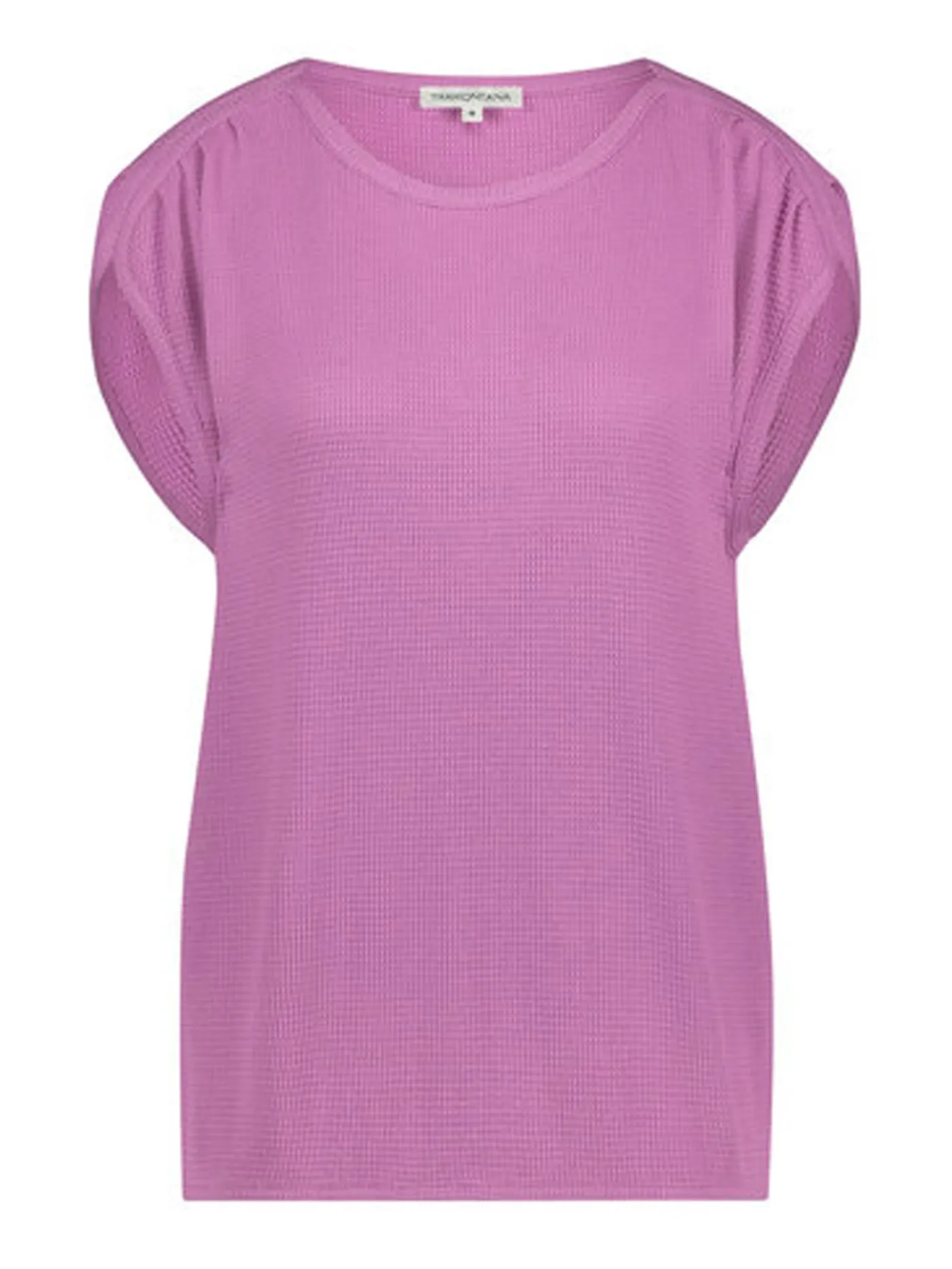 Pique Cap-Sleeved Top