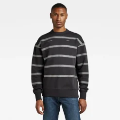 Placed stripe sw r D524 - D524 dk black/granite st