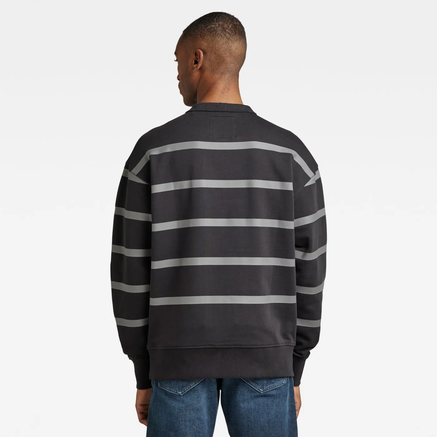 Placed stripe sw r D524 - D524 dk black/granite st