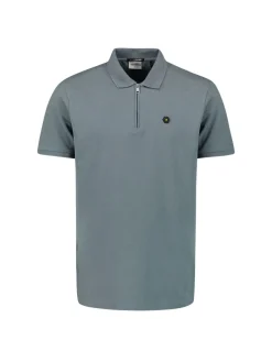 Polo Zip Pique Garment Dyed