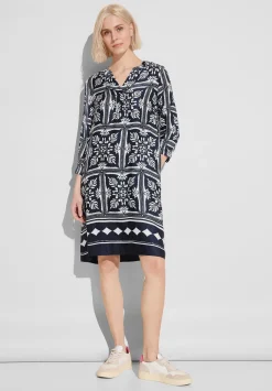 Printed Border Viscose Dress