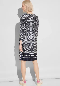 Printed Border Viscose Dress