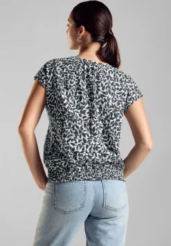 Printed shirtblouse w smok det