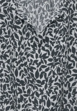 Printed shirtblouse w smok det