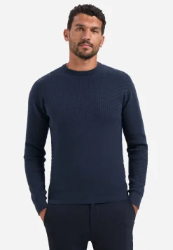 Pullover Crewneck Jacquard Solid