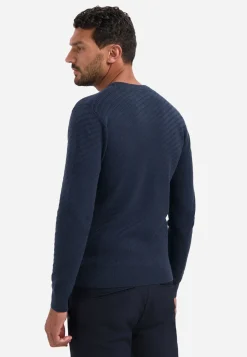 Pullover Crewneck Jacquard Solid