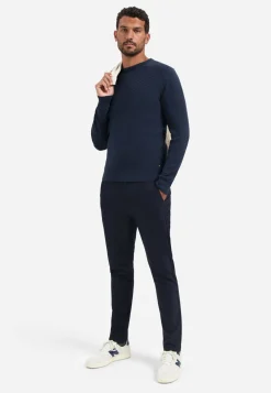 Pullover Crewneck Jacquard Solid