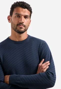 Pullover Crewneck Jacquard Solid