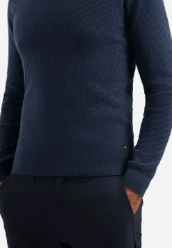 Pullover Crewneck Jacquard Solid