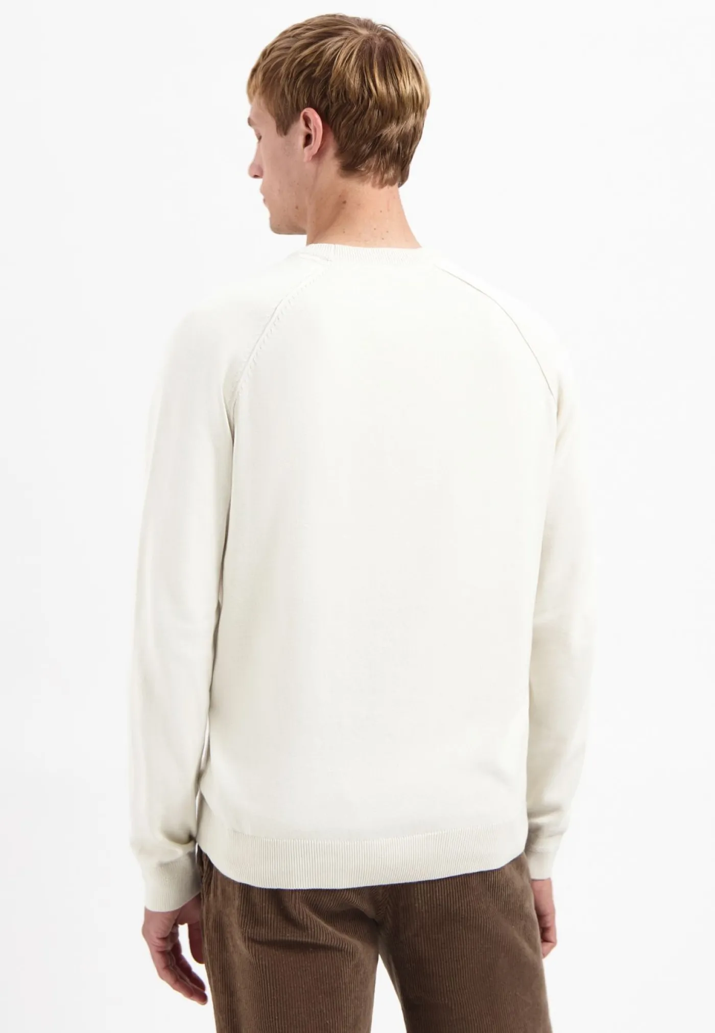 Pullover Crewneck Solid Waffle Knit