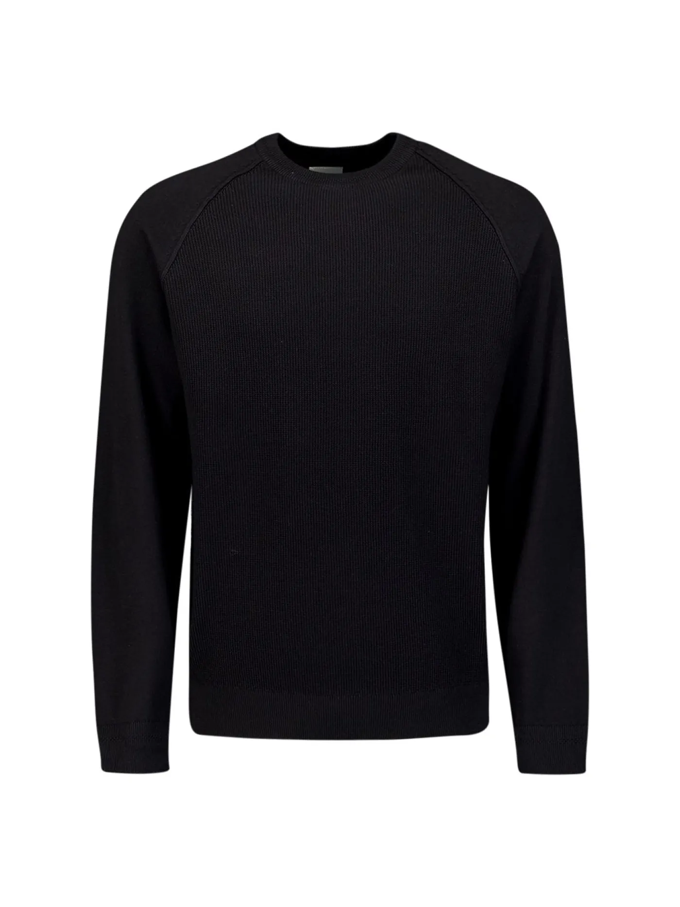 Pullover Crewneck Solid Waffle Knit